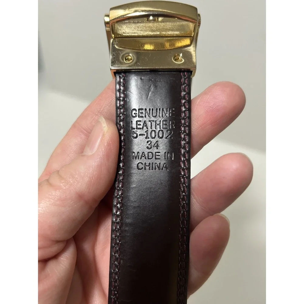 FLORSHEIM Black Brown Reversible Genuine Leather Belt 5-1002 Mens 34